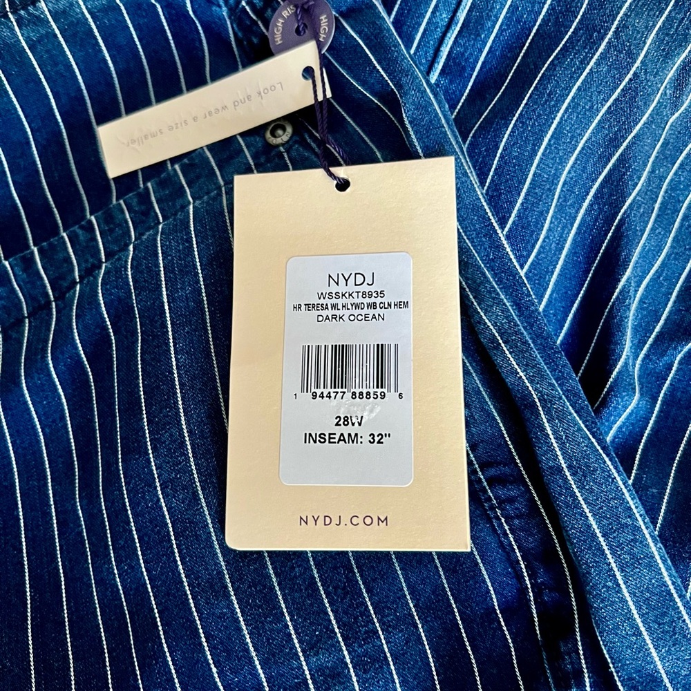 NYDJ Dark Ocean Striped Pants - Picture 6 of 6